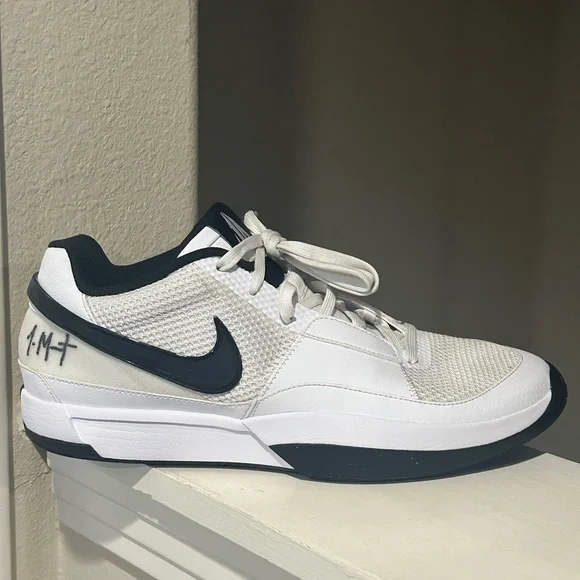Nike Ja 1 TB Low Mens Basketball Shoes White FV1303-100 VNDS Sz 11 Worn Once - Picture 2 of 9